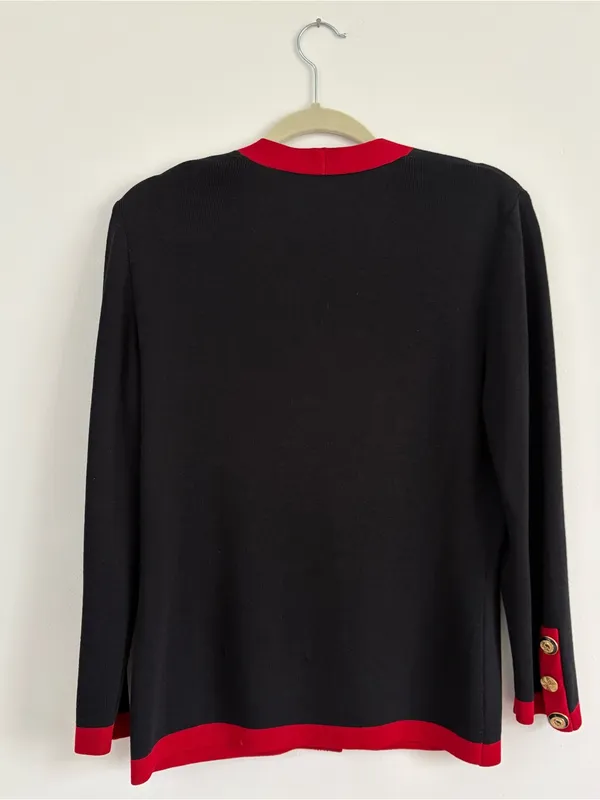 St. John Collection Knit Embossed Button Cardigan Sweater Size Medium - Image 7