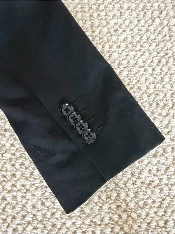 Express Blazer One Button Jacket Women’s Size 6 Black Stretch Regular Fit Office - Image 8