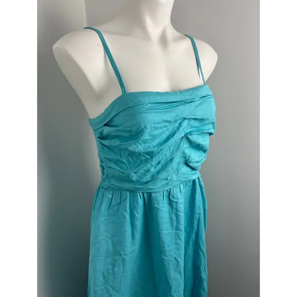 Aaron & Amber Linen Blend Maxi Dress Large Pockets - Image 2