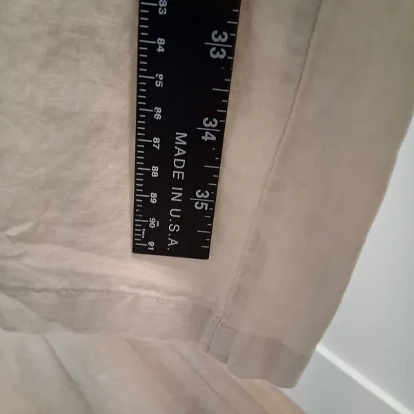 Sincerely Jules Cargo Pants Beige Linen Wide Leg Utility Pockets Women's Medium - Image 7
