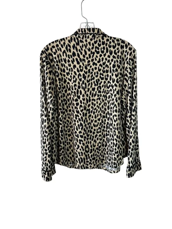 Kate Spade New York Leopard Print Pajama Set Women's Large Lounge Sleepwear - Image 5