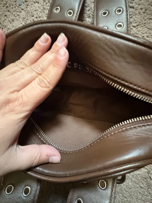 Free People Say Yes Bag Brown Leather - Image 5