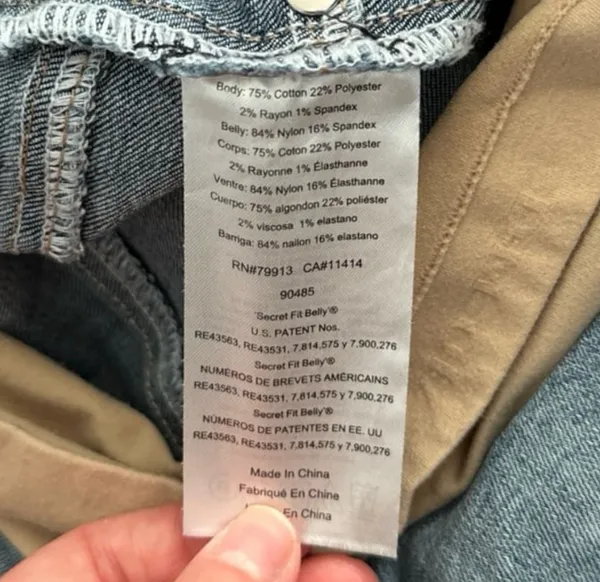 Indigo Blue Light Wash Distressed “Secret Fit Belly” Maternity Jeans - Image 8