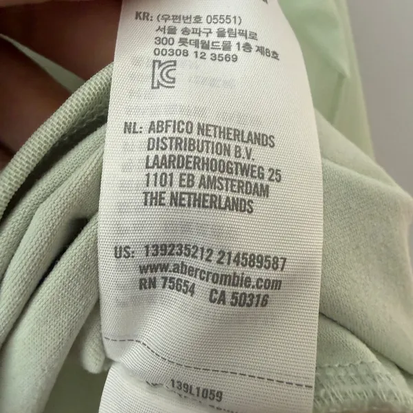 Y2K Abercrombie & Fitch M Mint Green Mesh Top‎ Rave Party Festival - Image 4