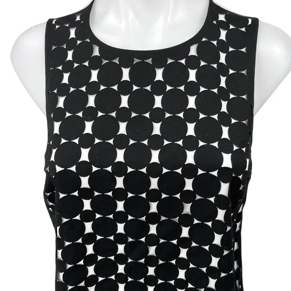 Club Monaco Black White Wool Polka Dot Sleeveless Blouse Tank Top Size XS - Image 3