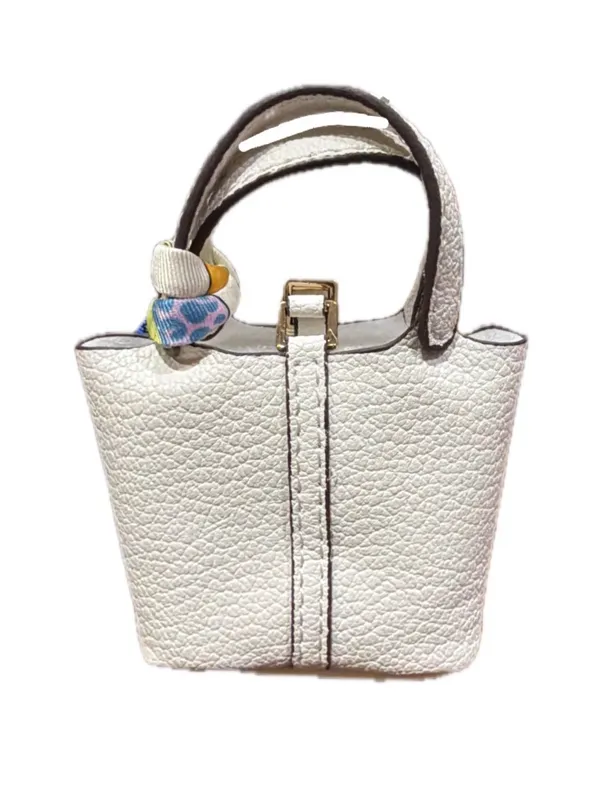 Source Unknown NWOT Mini Bucket Picotin Lock Style Purse/Keychain - Image 3