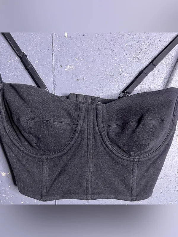 SKIMS Outdoor Bustier in Color: Ash Gray. Size XSMALL - Image 4