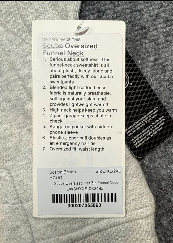 Lululemon NHL scuba sweatshirt Boston Bruins hockey - Image 6