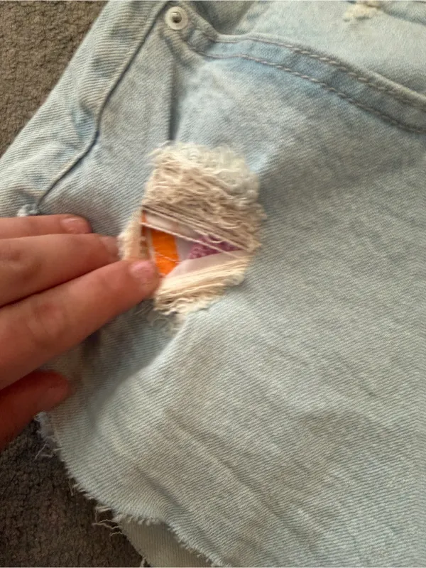 No Boundaries Light Blue Distressed Jean Shorts - Image 5
