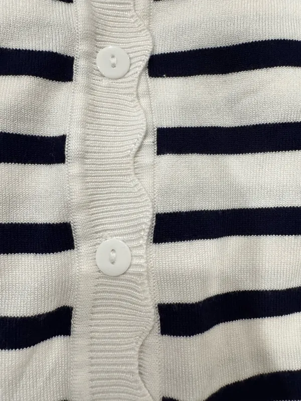 Boutique Navy and White Sweater - Image 3