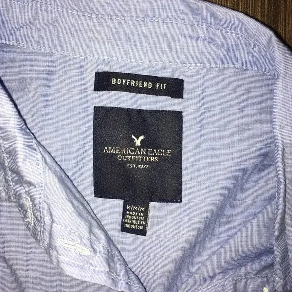 American Eagle M boyfriend button down shirt - Image 2