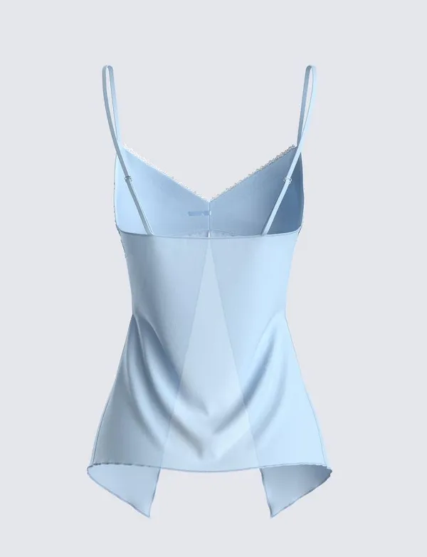 FINESSE Baby Blue Chiffon Cami Top - Image 3