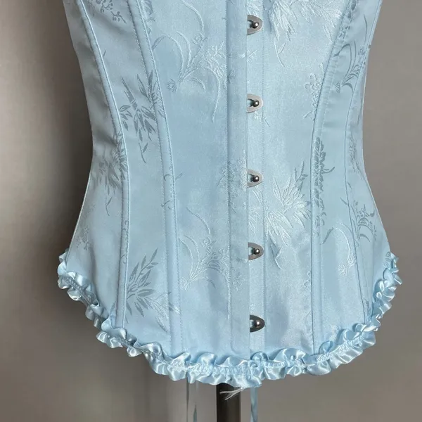 Corset Top Strapless Ruffle Iridescent Women Size Medium‎ Women Lace-Up Romantic - Image 9