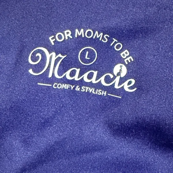 Maacie Maternity Tennis Dress Navy Blue Ruched Crisscross Back Size L NEW - Image 5