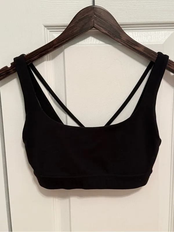 Athleta Exhale Sports Bra in Black - Image 2