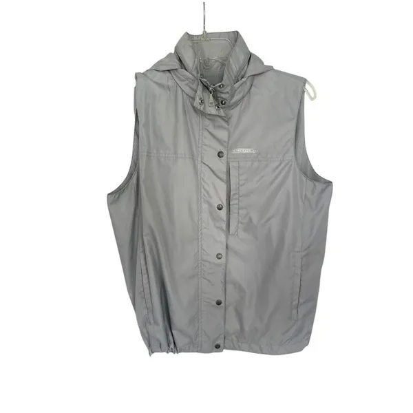 Lauren Ralph Lauren Jacket Womens Small Zip Lined‎ Vest Grey Windbreaker Outdoor - Image 3
