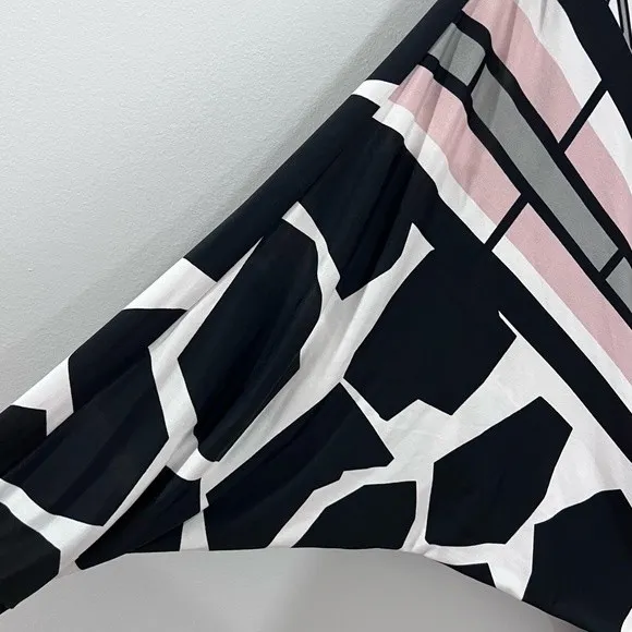 Analili black white and blush pink giraffe print dress size XS - Image 6