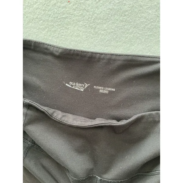 Old Navy Active Elevate Leggings Large Tall Good Black High Waisted Pockets - Image 2