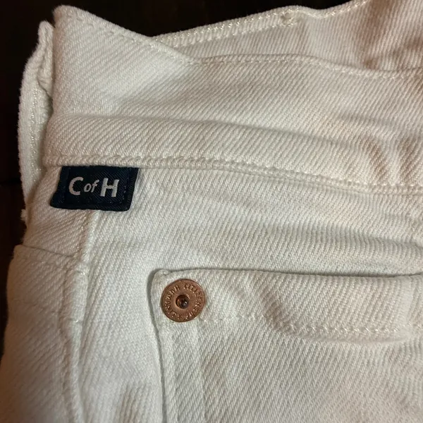 Citizens of Humanity Premium Vintage White High Rise Crop Raw Hem Jeans Size 25 - Image 5