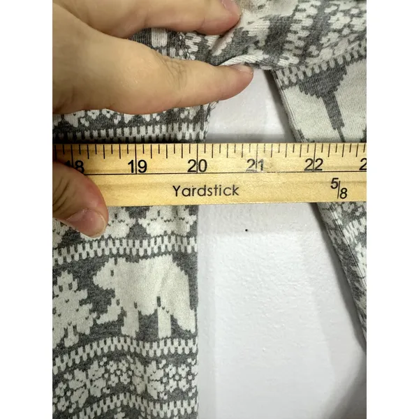 Hatley X Indigo One Piece Pajamas Womens Large Gray‎ Polar Bear Nordic Trap Door - Image 4