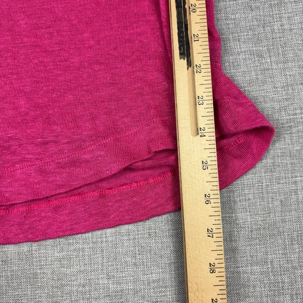 Lauren Ralph Lauren Linen Sweater Womens Large Pink Scoop Neck 3/4 Sleeve - Image 4
