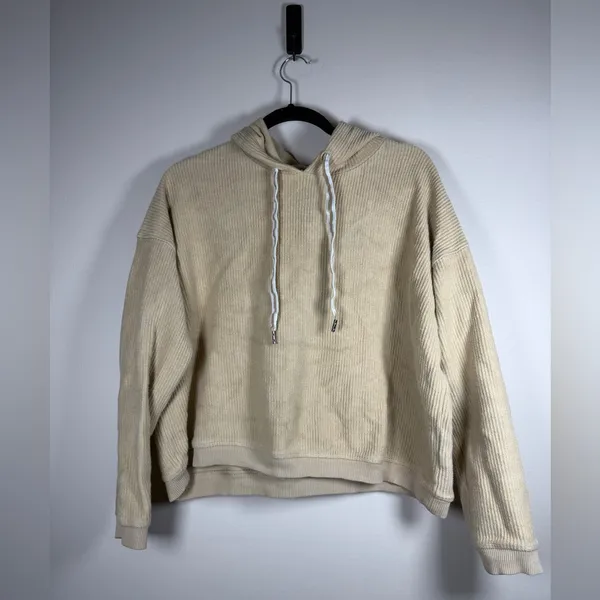 Aerie Sandy Ribbed Cropped Hoodie - Image 3