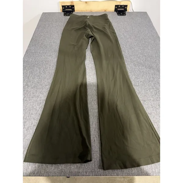 Lululemon Women's High Rise Flare Yoga Pants Olive Green Align Material Sz 6 - Image 11
