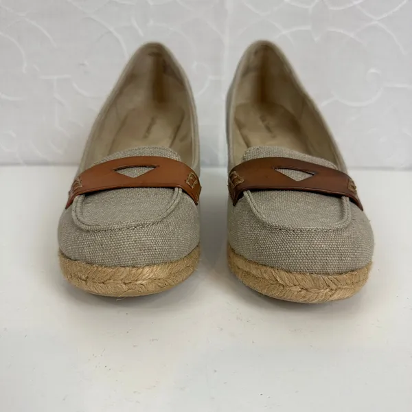 GH Bass Womens Loafers Size 8 Brown Penny Casual Slip On Wedge‎ Heel Espadrilles - Image 5