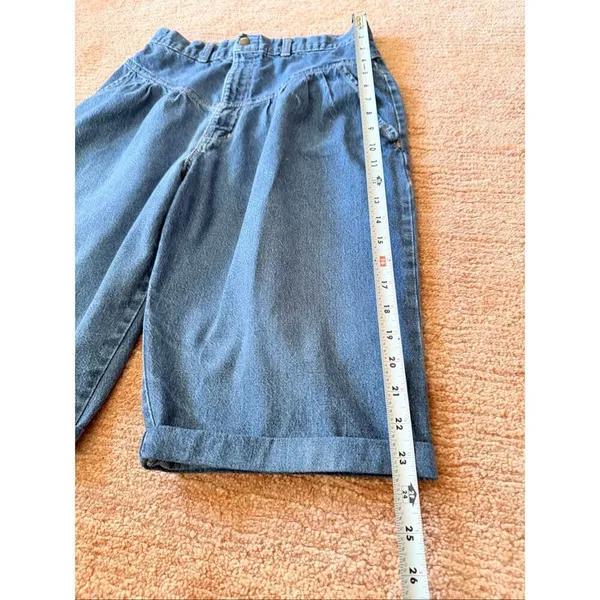 Vintage Tiger High Rise Denim Bermuda Shorts Blue Made in USA Women’s S - Image 6
