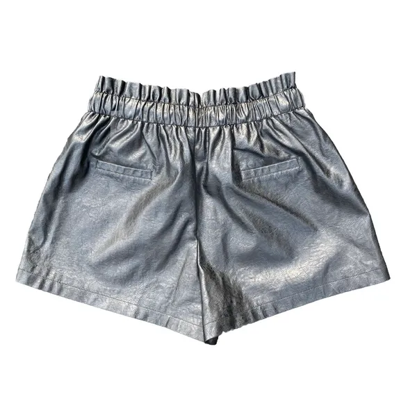 🖤 NWT Schhjzpj Size XL Black Vegan Leather Drawstring PaperBag Shorts 🖤 - Image 3