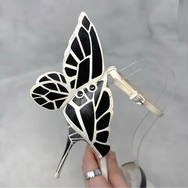 Sophia Webster Evangeline Butterfly Wing Stained Glass Leather Sandal Heels 39.5 - Image 8
