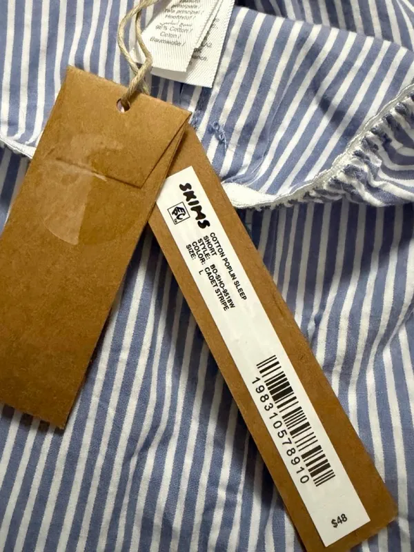 SKIMS poplin sleep shorts size L - Image 5