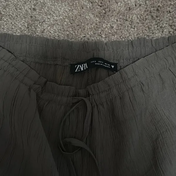 Zara Textured Pants Sea Green - Image 5