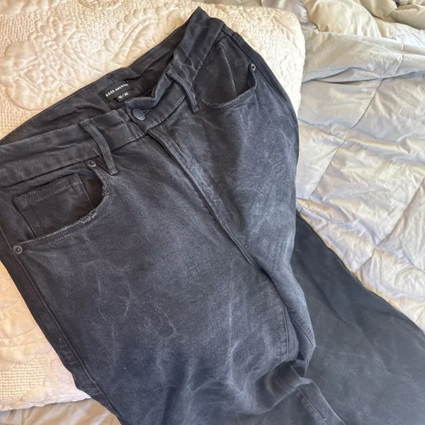 Good American Jeans Womens 10/30 Black Charcoal High Rise Wide Leg Palazzo - Image 2
