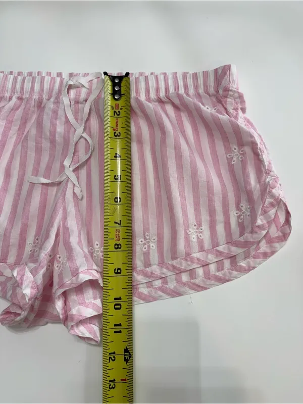Victoria's Secret Pink & White Lounge Shorts with matching Black VS Top - Image 9