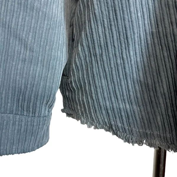 ZARA Oversized Corduroy Button Down Shirt Jacket Size M Blue Chore Barn Shacket - Image 9