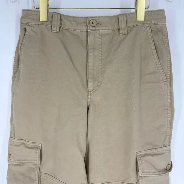 Tna Wide Leg Cargo Pants Tan‎ Size 8 - Image 3