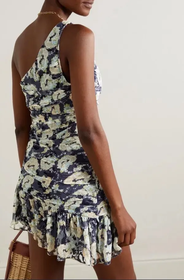 Love Shack Fancy Zietta Dress in Deep Sea Shadows - Image 2