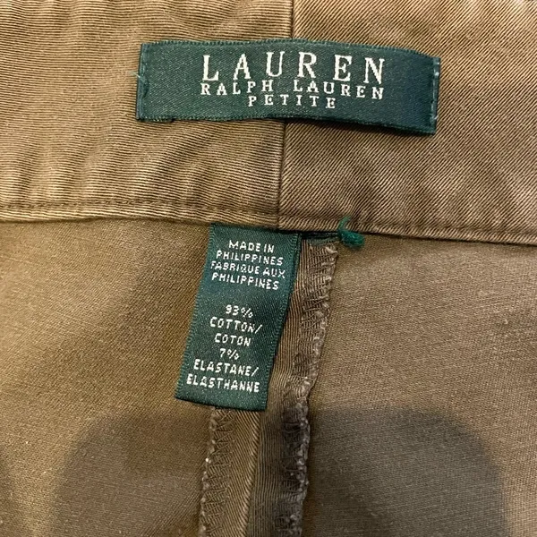 Ralph‎ Lauren Olive Green Wide Leg Pants Petite - Image 4
