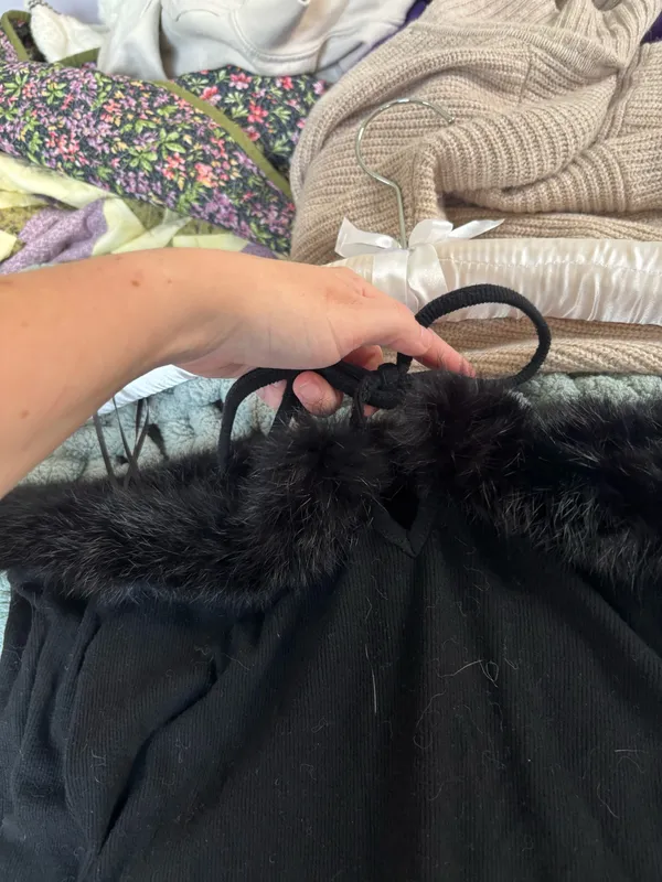 Fur collared Lelis Bodysuit - Image 3