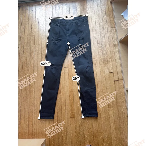 Eunina Black Distressed Skinny Jeans Mens Size 9 Ripped Edgy Denim Pants - Image 3