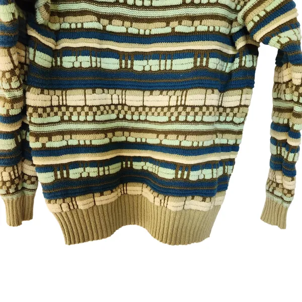 Wild Fable Green 3D Textured Knit Crewneck Long Sleeve Pullover Sweater Medium - Image 5