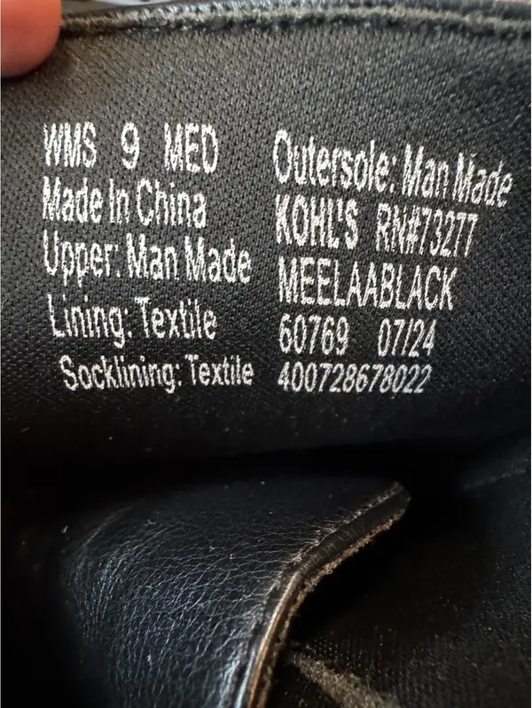 Kohl's SO Women's Black Lace-Up Combat Boots Size 9 Medium - Image 6
