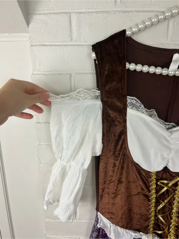 Party City Boho Gypsy Renaissance Faire Costume Cosplay Size M/L - Image 5