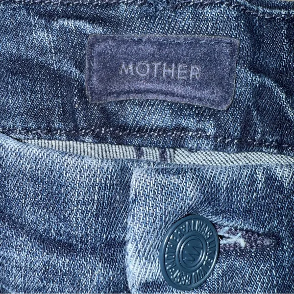 Mother Denim High Waisted Looker Jeans in Here Kitty, Kitty‎ Glitter Racer Sz 25 - Image 9