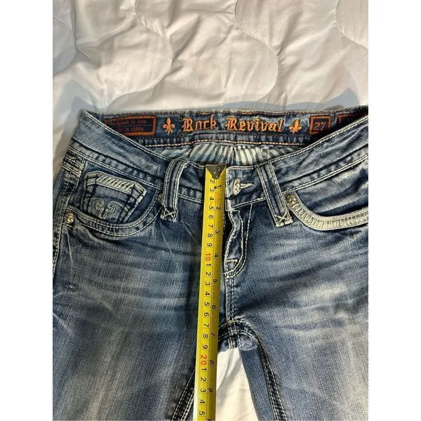 Rock Revival Jeans Size 27 Capri Alanis Inseam 23 Inches - Image 6