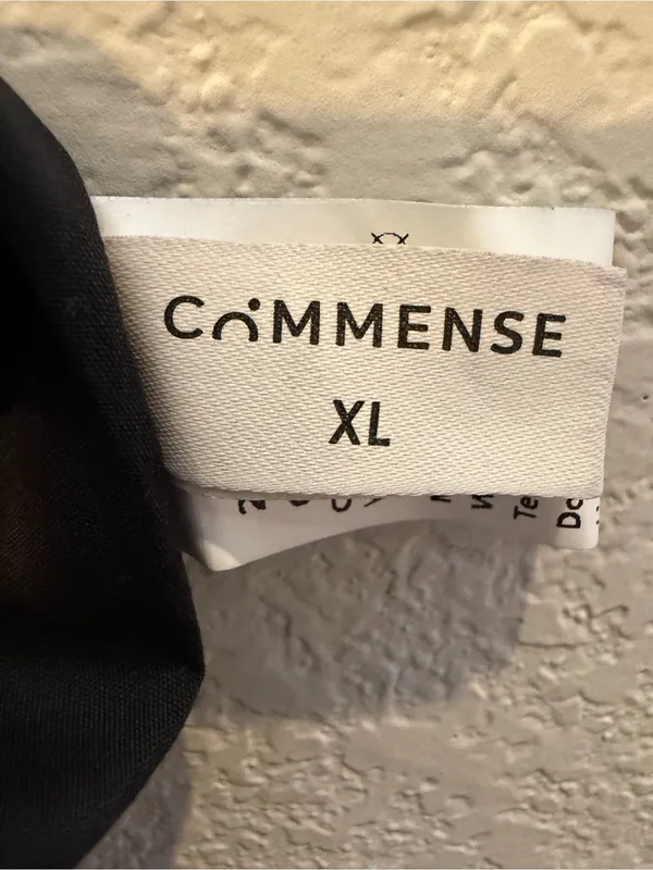 Commense Black Coastal Cowgirl Maxi Cotton Dress XL Deep V Open Back Western - Image 10