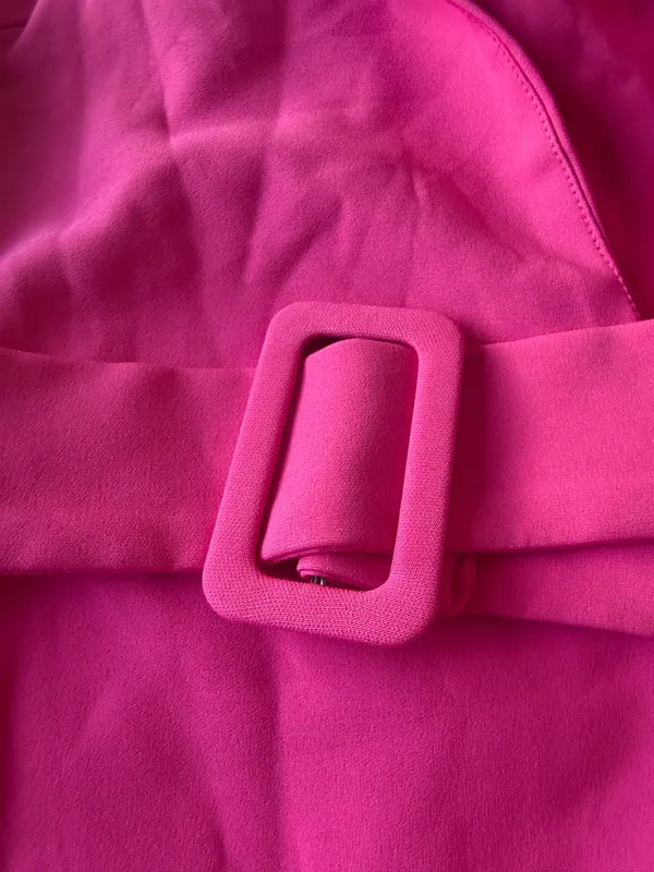 Lulus Romper Blazer Rosa Fucsia con Cinturón Talla XS Nuevo - Image 4