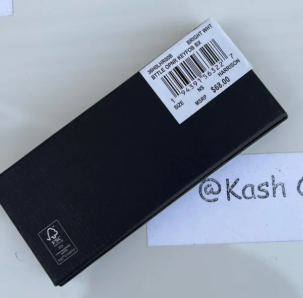 Michael Kors Logo Bottle Opener Key Fob - Bright White - Image 3