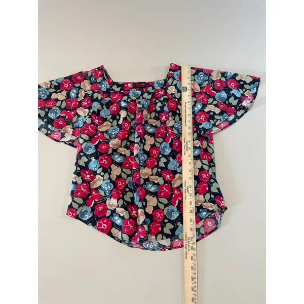 Ann Taylor Floral Loose Fit Top Size S Black - Image 4